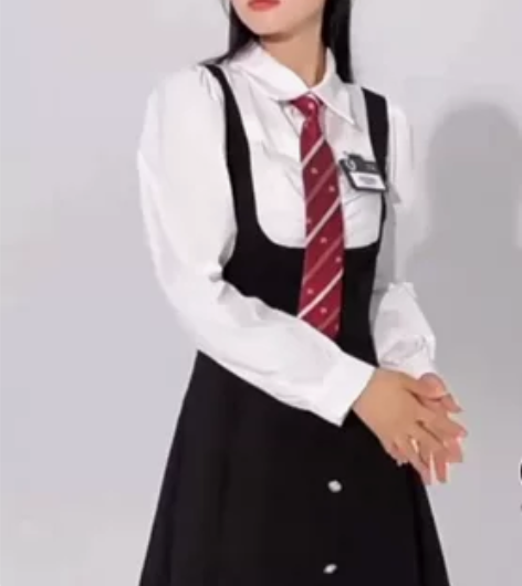 【服装店清仓】校园小说女主 学院风拼接假两...