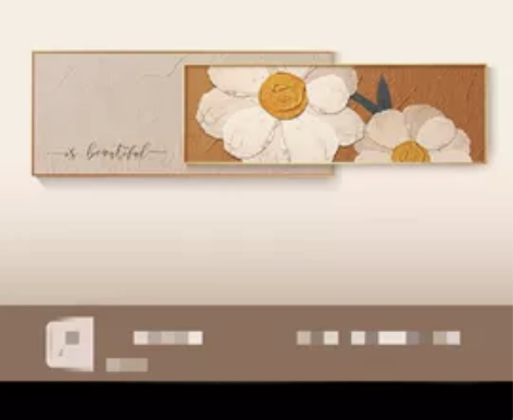 铝合金画框+晶瓷工艺画，金色边框，尺寸50...