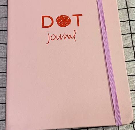 外贸出口ins风A5皮面绑带点阵本笔记本日...