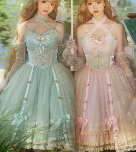 出【朝花夕拾】薄荷色jsk裙六件套S码  ...