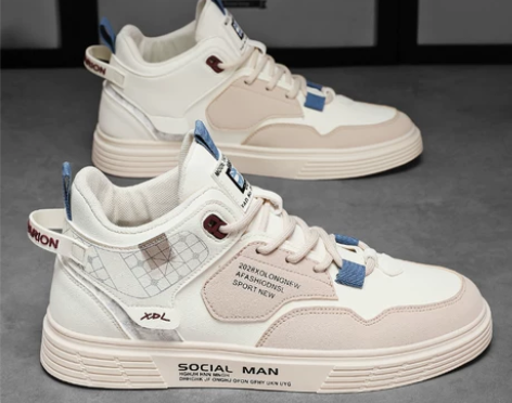 bazo鞋子男高帮潮流百搭潮鞋板鞋休闲运动...