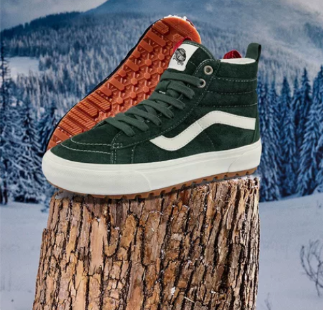 Vans范斯官方 SK8-Hi复古墨绿色男...