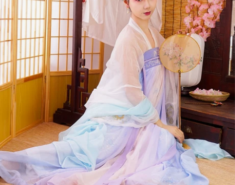 都城南庄原创上襦下裙唐齐胸襦裙绣花印花汉服...