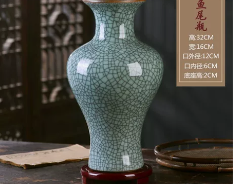 景德镇陶瓷花瓶摆件客厅插花中式家居饰品水培...
