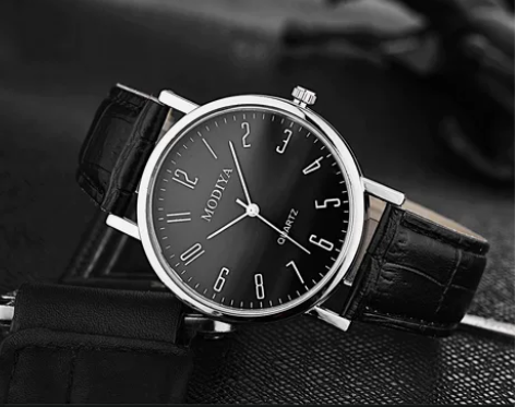 便宜watch 简约石英男士手表皮带礼品手...