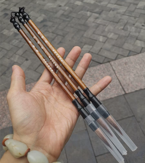 闲置三支未用善琏湖笔狼毫毛笔初学者适用 笔...