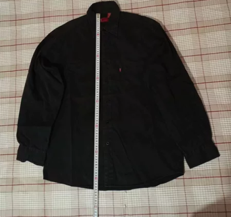 李维斯休闲长袖衬衣正品男。M。适合1.65...