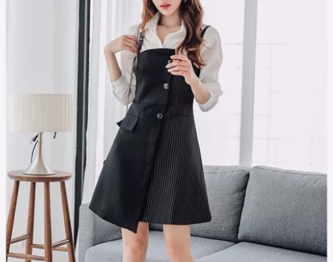 拼接裙子修身背带裙XXL码腰围80，胸围9...