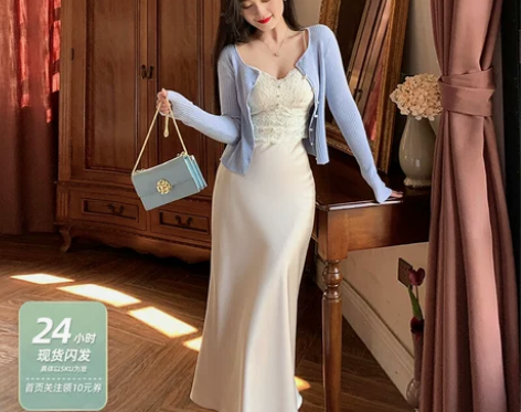 林关关 紫色高级感鱼尾裙包臀半身裙高腰一步...