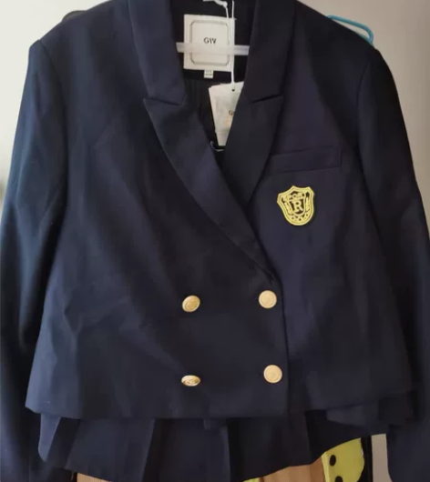 Gw大码女装西服裙子两件套学院风套装胖mm...
