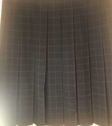【jk闲置】日制不知名校供绀棕格裙 格子是...