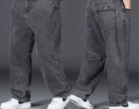 牛仔裤 牛仔长裤夏季薄款男宽松直筒加肥加大...