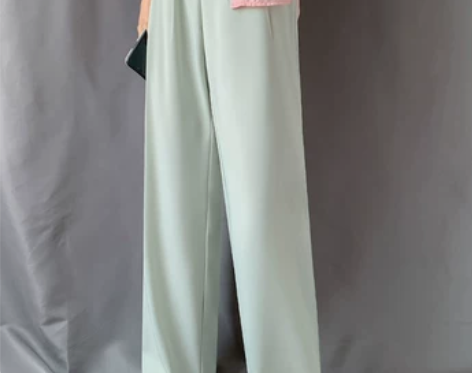 小个子150cm阔腿裤垂感女夏季薄款高腰拖...