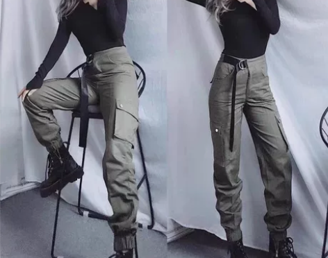 秋冬休闲裤欧美ins超火的裤子嘻哈裤街舞军...