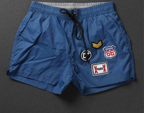 男士夏季休闲短裤三分基础款绣标速干可下水沙...