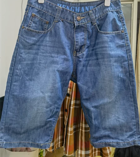 ?恒曼日夏装薄款男士牛仔短裤 男直筒韩版潮...