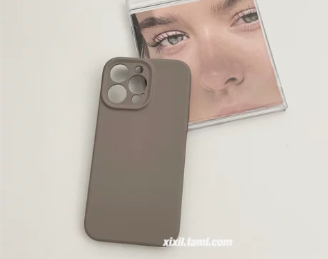 ?ins秋冬卵石灰纯色液态硅胶适用iPho...