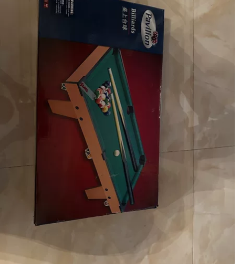 桌面台球，哄孩子利器，配件齐全，成色稍旧，...