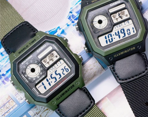 卡西欧Casio ins复古多功能不锈钢表...