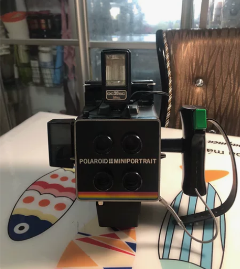 日本带回宝丽来四眼相机证件照四格撕拉片拍立...