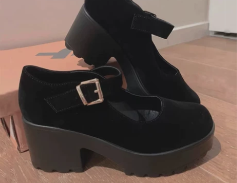 Jennie同款日系玛丽珍鞋女复古高跟JK...