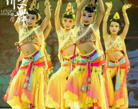 雅韵倾城敦煌天女儿童古典表演服反弹琵琶吉祥...