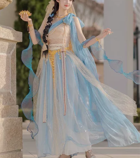 ?珍缕正品原创茉莉公主汉元素改良汉服西域敦...