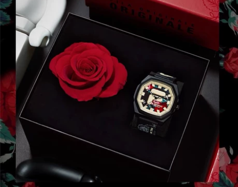 全新FILA斐乐 手表女情人节永生花情侣复...