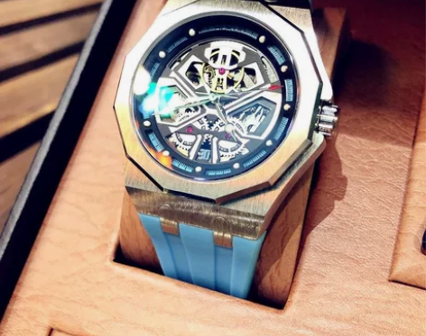 镂空全自动机械手表男潮流个性复古方形皇家高...