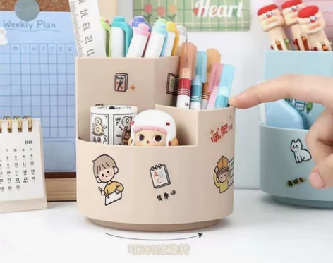 桌面办公学生高颜值笔筒 简约高中生ins收...