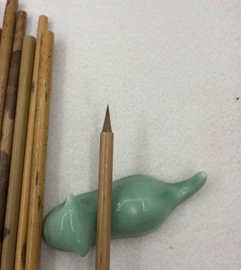纯狼毫毛笔，香妃竹笔杆，出锋1.8，口径0...