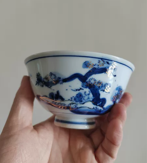 [hot]日本回流瓷器，老物件，老碗，葵口...