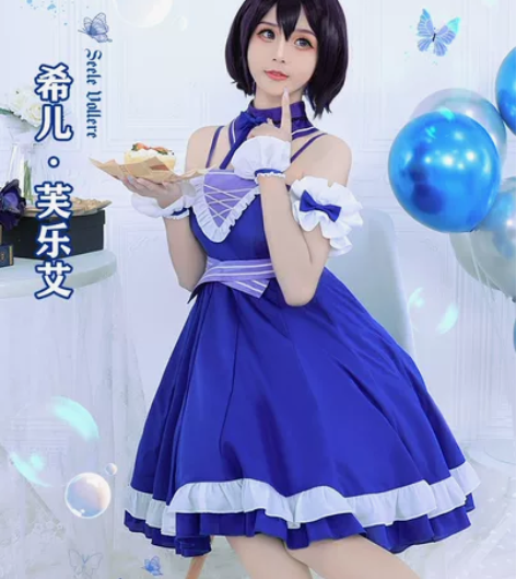 初兽猫崩坏3希儿生日礼服cos全套 衣服全...