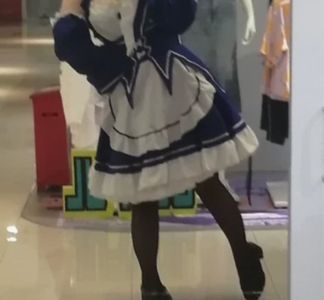 蕾姆小恶魔cos 全套配件齐,有发饰 无鞋...