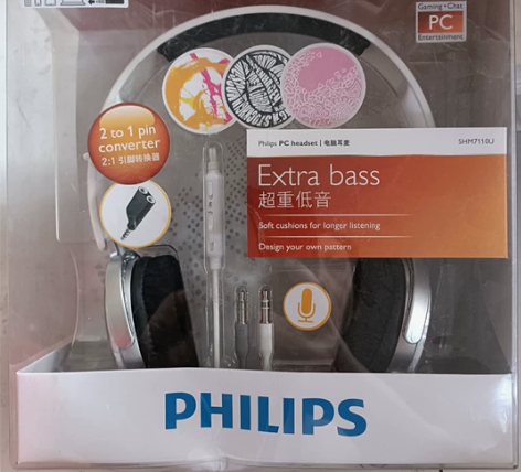 飞利浦(PHILIPS)耳机头戴式 电脑耳...