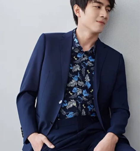 海家西服男2022春季新品简约平驳领经典净...