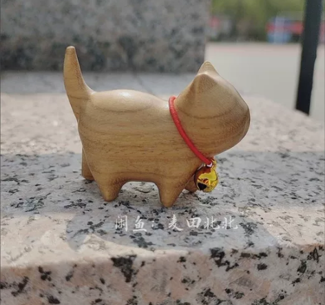 最后30个绿檀小猫檀木把玩摆件可爱猫咪原创...