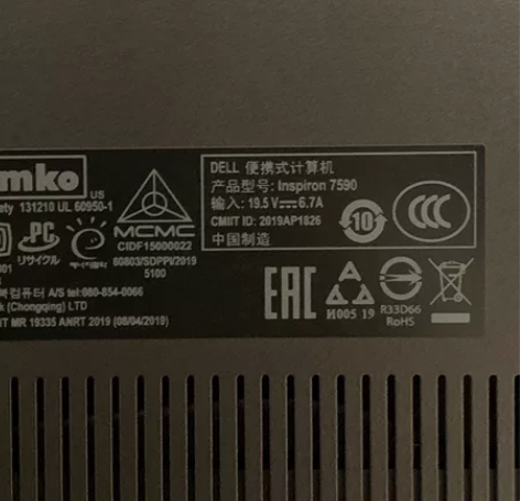 女生自用戴尔笔记本，dell，灵越7590...