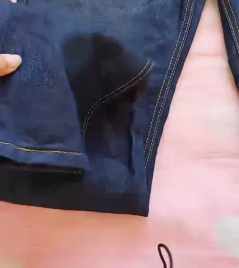 春秋款男士直筒青春流行牛仔裤 服饰工艺：水...