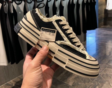 厚底帆布鞋女2020新款韩版夏潮流余文乐同...
