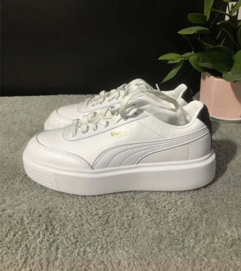 正品全新PUMA彪马小白鞋女增高厚底休闲运...