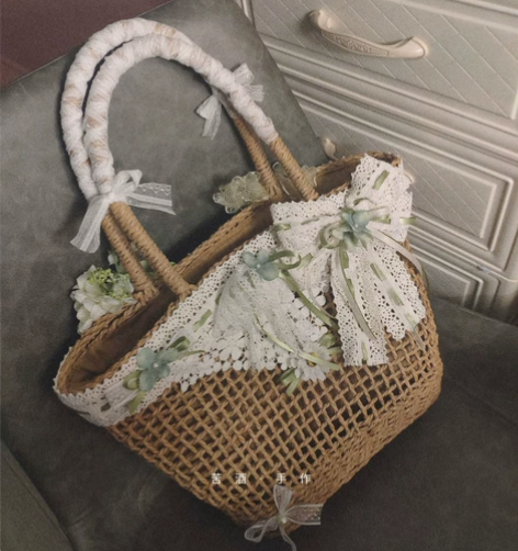 Lolita手作纸编包 两面都可作正面 ，...