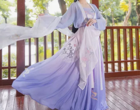 出五五年 长乐 原创汉服女传统一片式齐腰裙...