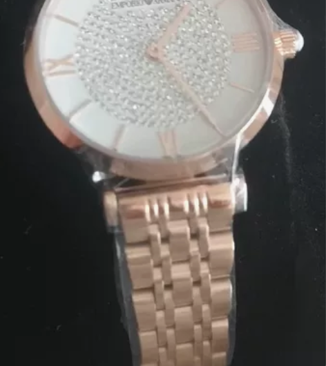 阿玛尼满天星手表，玫瑰金色，全新正品，原塑...