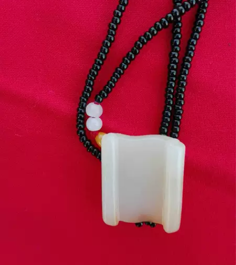 #挂件#和田玉墨床书卷项链和田玉墨床项链，...