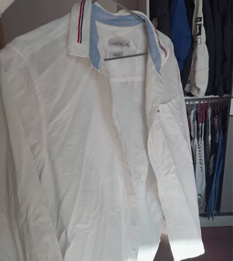 男士纯棉白衬衫以纯 尺码：M喜欢穿over...