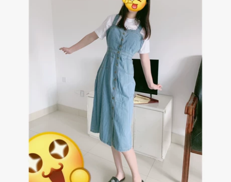夏季新款牛仔背带裙2022修身显瘦吊带连衣...