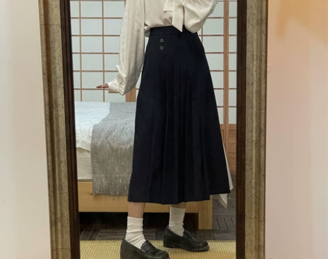 独行的棕鹿自制半身裙2022春款新款a字裙...