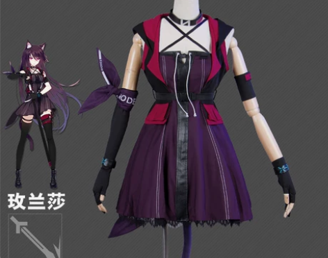 火花动漫明日方舟cos服玫兰莎m码大全套 ...