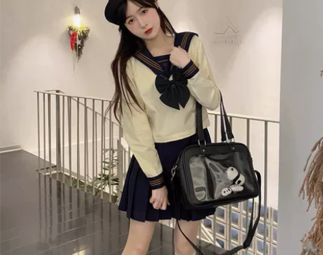 茶羽中水手服jk制服裙原创正版日系学院风裙...
